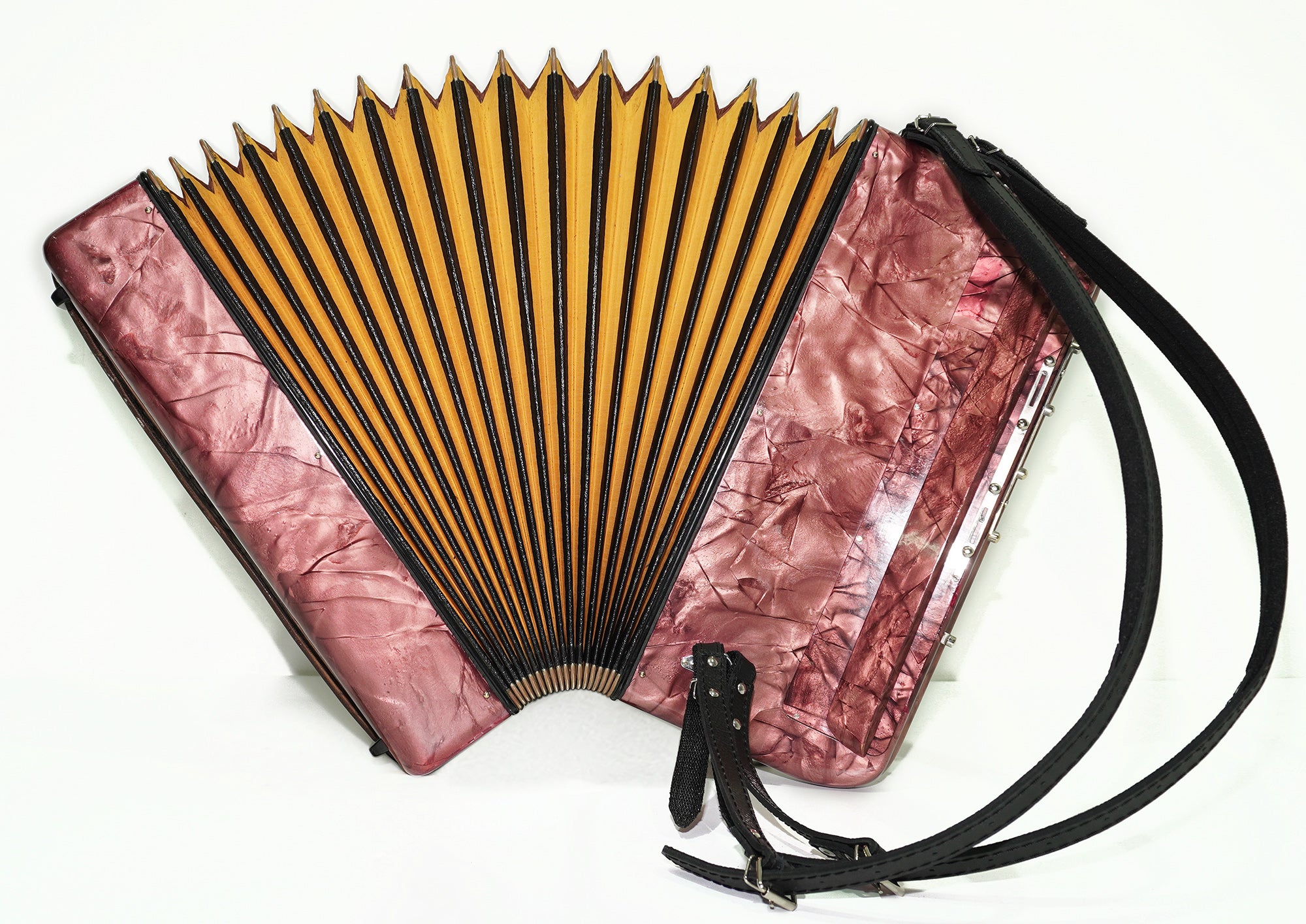 Rare Soldanella 5 Row Button Accordion, made in Switzerland, New Straps, Vintage Original Accordeone de Botones, Old Accordian Bajan, 2535