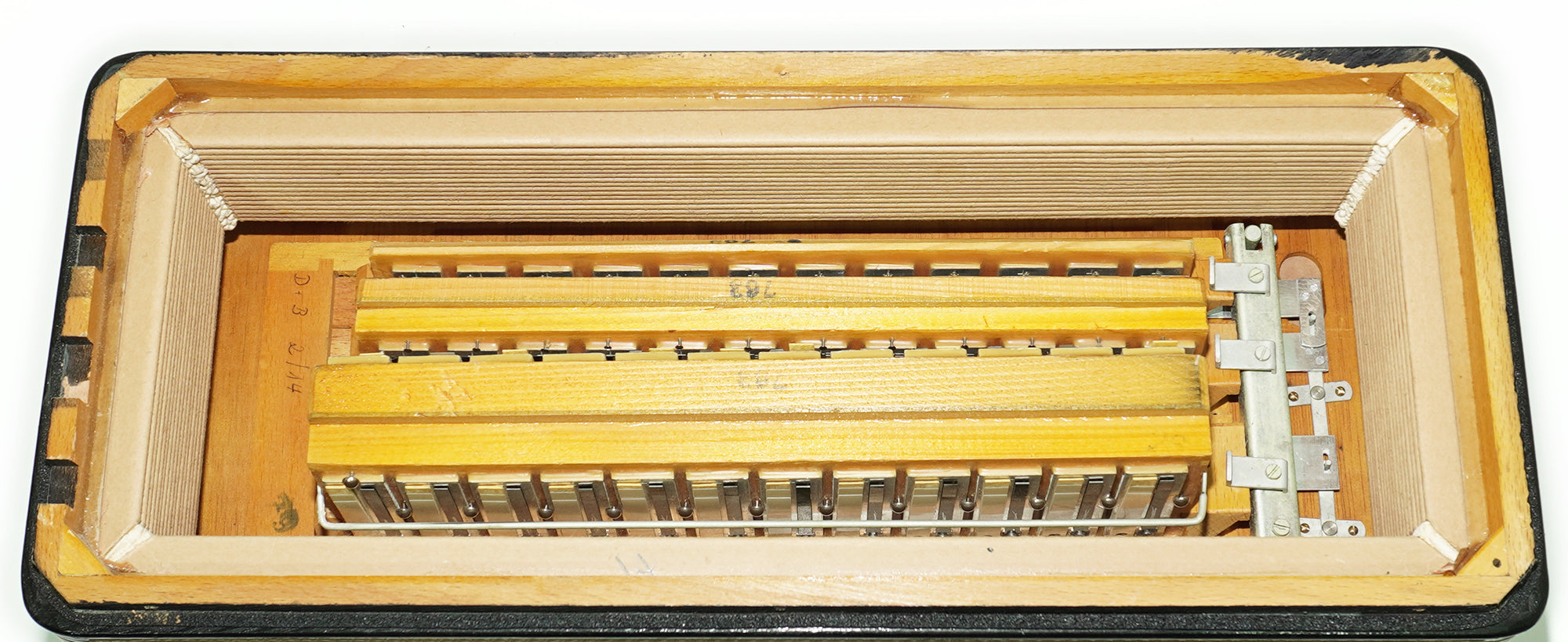 Vintage Hohner Maestro III 5 Row Button Accordion Bayan, made in Germany, C System, New Straps and Hard Case, Original Accordeone de Botones, 2532