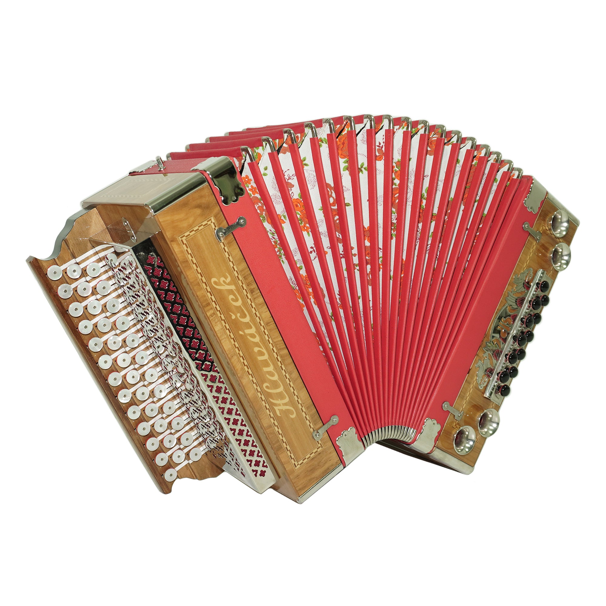 Close to New! Hlavacek Unique Diatonic Harmonica Button Accordion Garmon made in Czechoslovakia Rare Luxury Heligonka, Fantastic sound! 2530