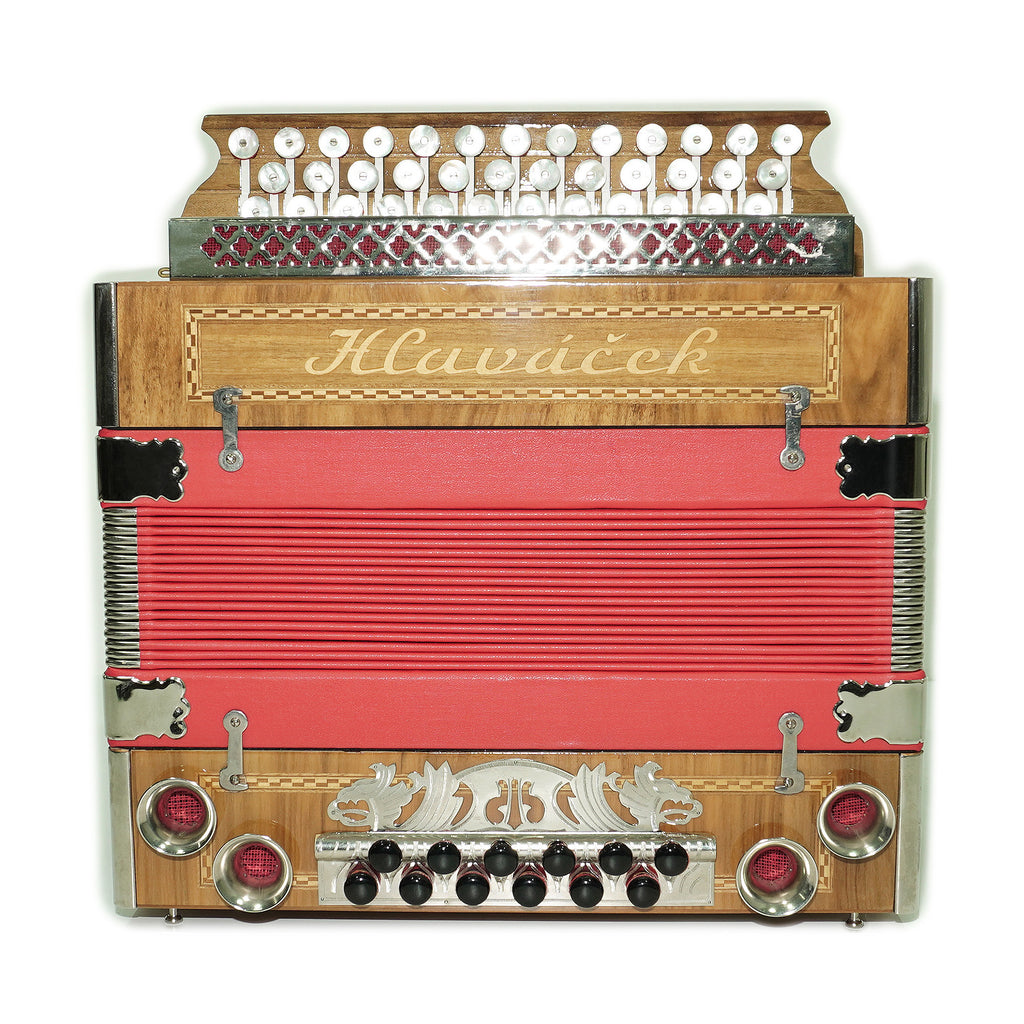 Close to New! Hlavacek Unique Diatonic Harmonica Button Accordion Garmon made in Czechoslovakia Rare Luxury Heligonka, Fantastic sound! 2530