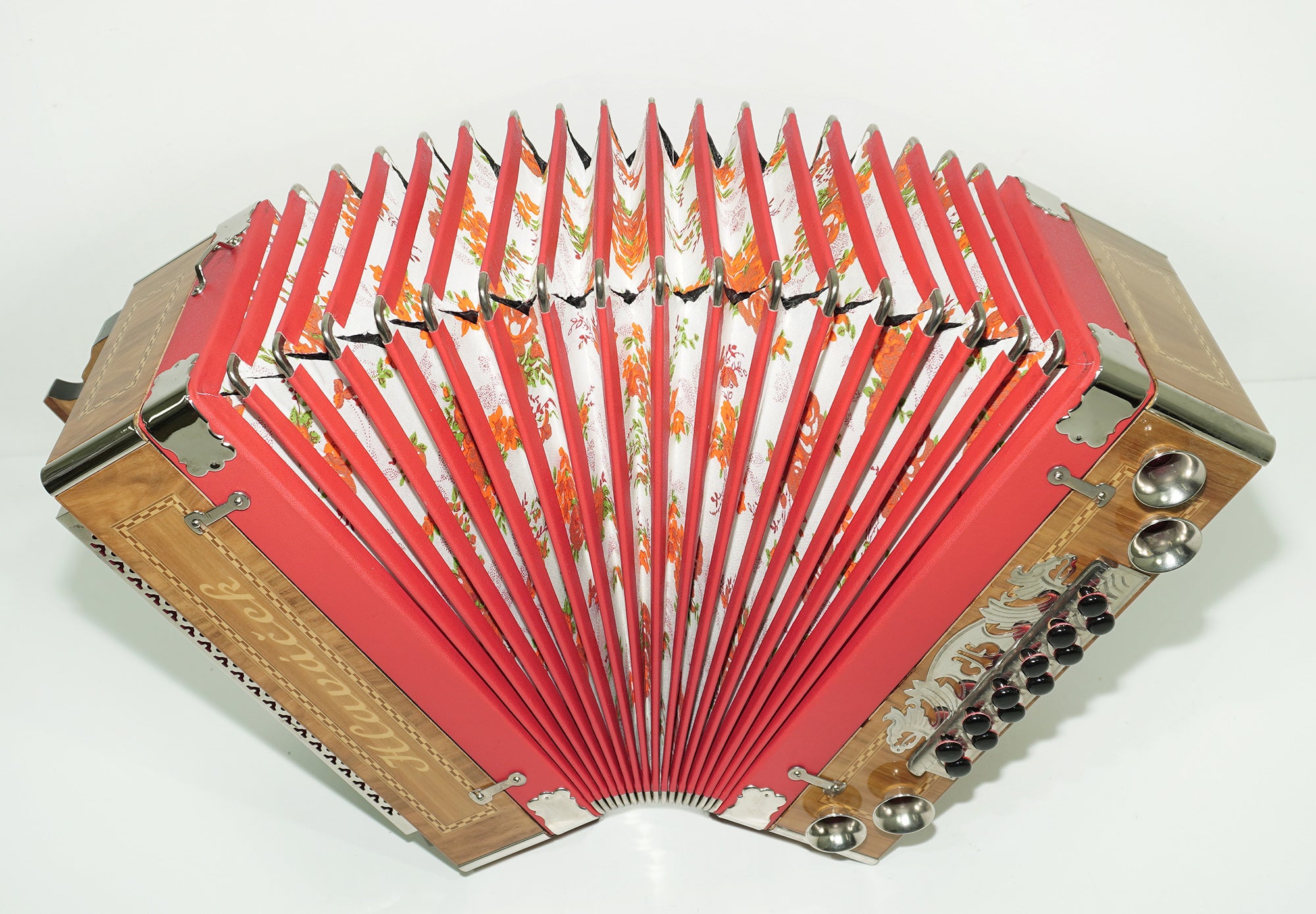 Close to New! Hlavacek Unique Diatonic Harmonica Button Accordion Garmon made in Czechoslovakia Rare Luxury Heligonka, Fantastic sound! 2530