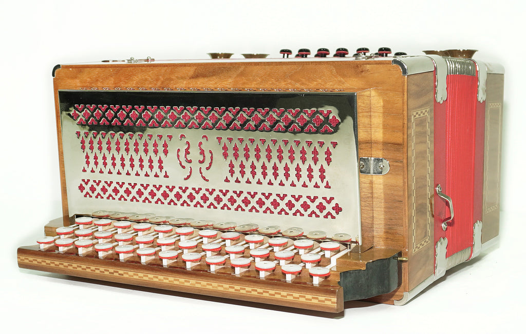 Close to New! Hlavacek Unique Diatonic Harmonica Button Accordion Garmon made in Czechoslovakia Rare Luxury Heligonka, Fantastic sound! 2530