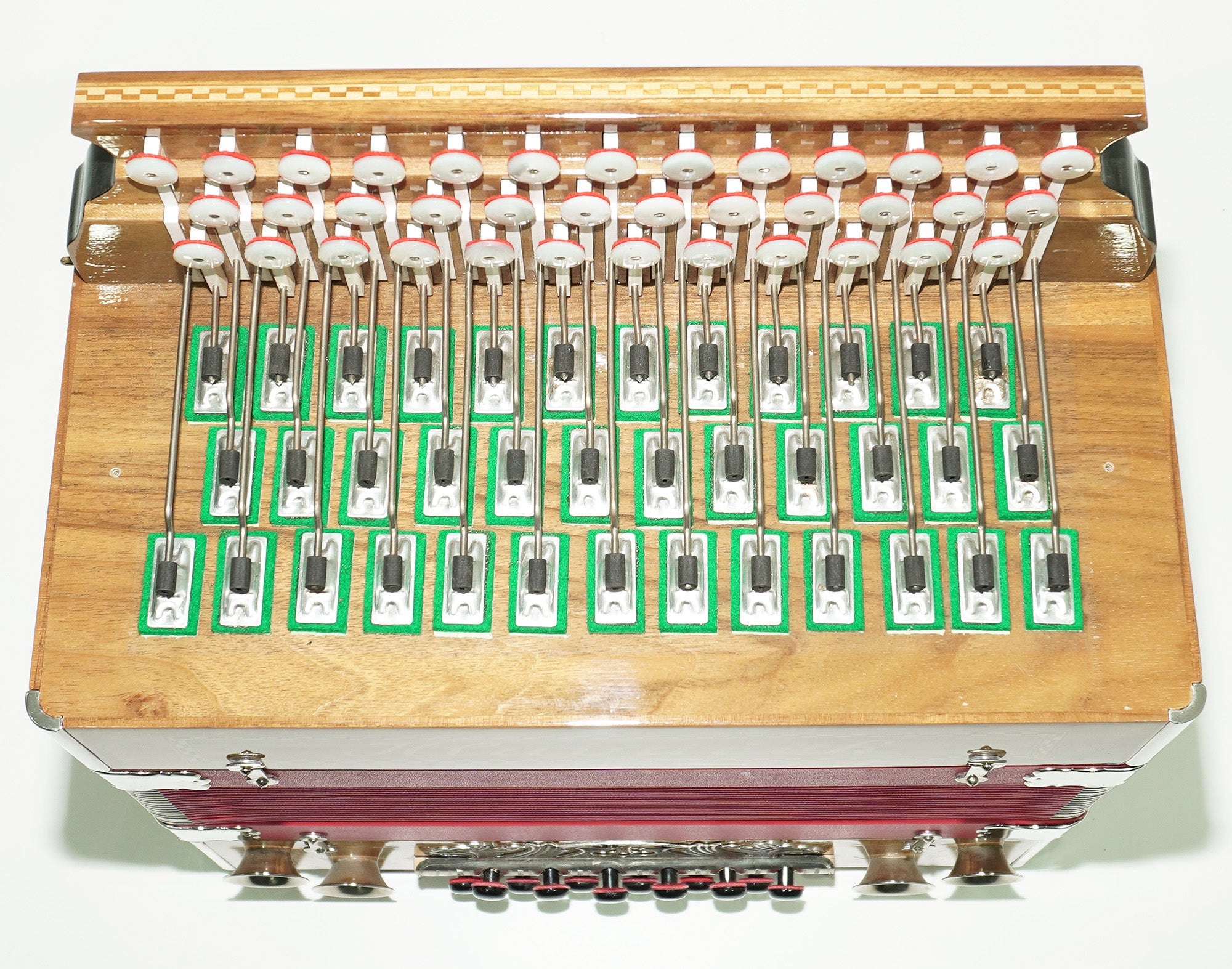Close to New! Hlavacek Unique Diatonic Harmonica Button Accordion Garmon made in Czechoslovakia Rare Luxury Heligonka, Fantastic sound! 2530