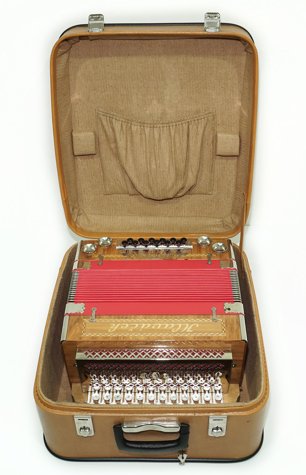 Close to New! Hlavacek Unique Diatonic Harmonica Button Accordion Garmon made in Czechoslovakia Rare Luxury Heligonka, Fantastic sound! 2530