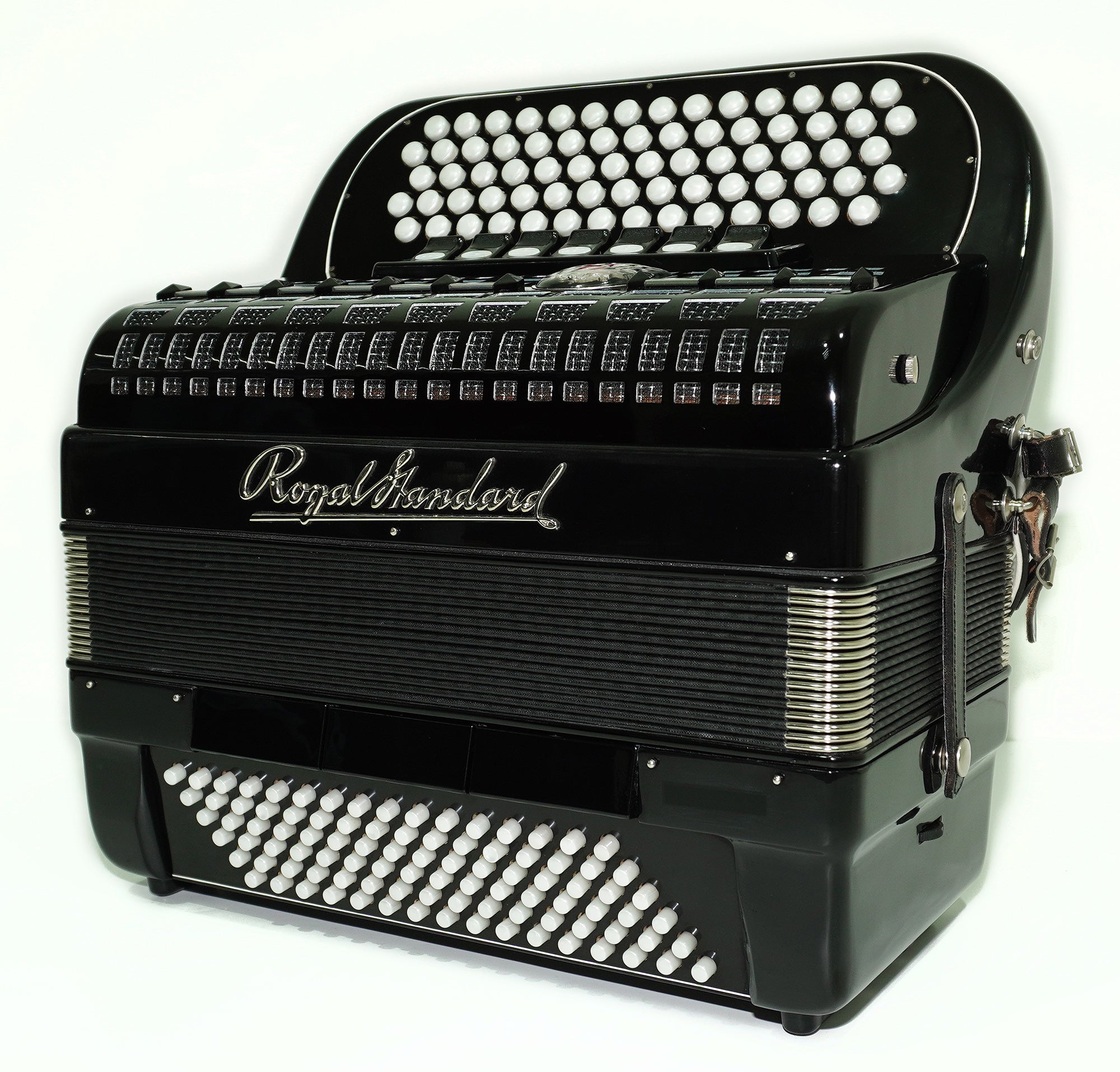 Royal Standard Button Accordion 96 Bass, made in Germany, C Griff Concert Akkordeon Lightweight, with Straps and Hard Case, 2547