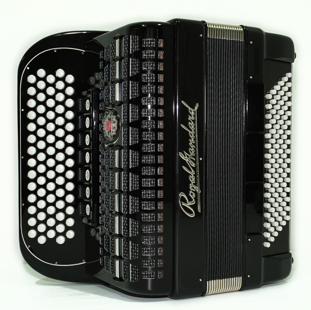 Royal Standard Button Accordion 96 Bass, made in Germany, C Griff Concert Akkordeon Lightweight, with Straps and Hard Case, 2547