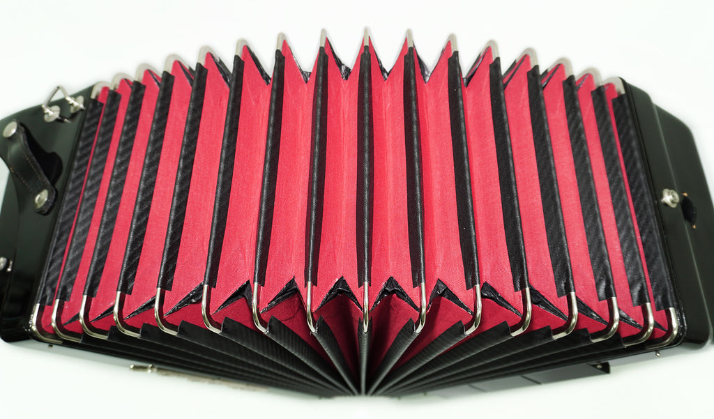 Royal Standard Button Accordion 96 Bass, made in Germany, C Griff Concert Akkordeon Lightweight, with Straps and Hard Case, 2547