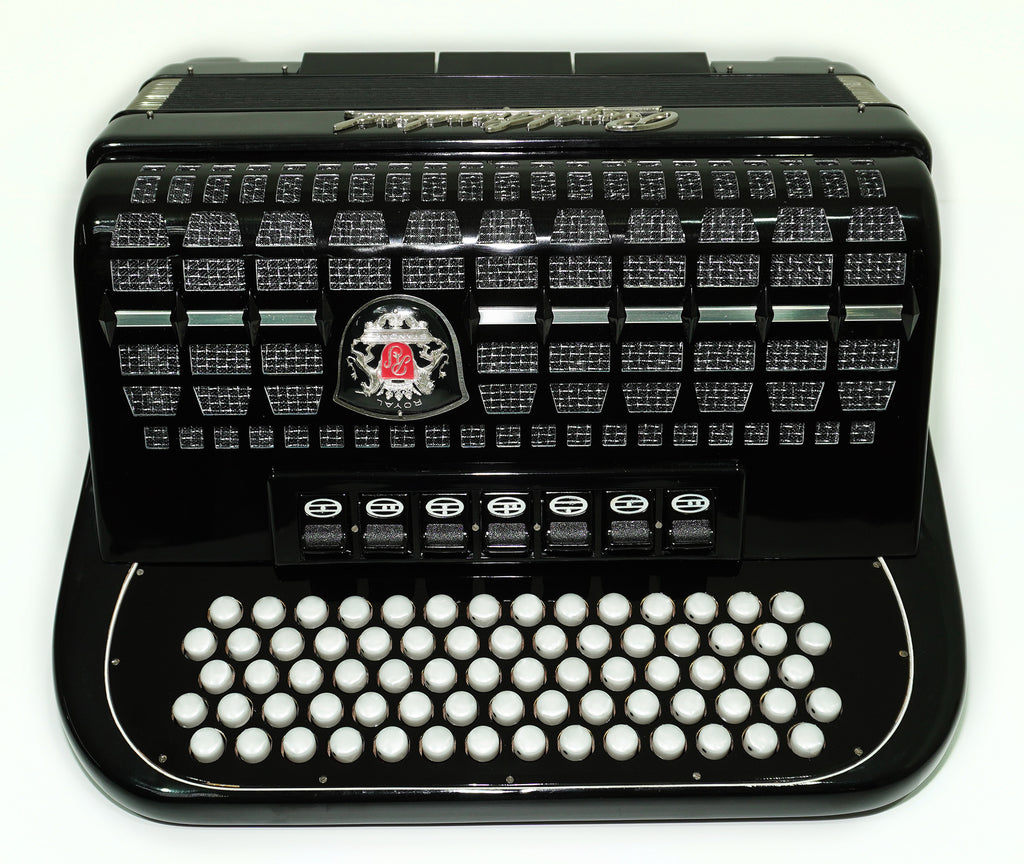 Royal Standard Button Accordion 96 Bass, made in Germany, C Griff Concert Akkordeon Lightweight, with Straps and Hard Case, 2547