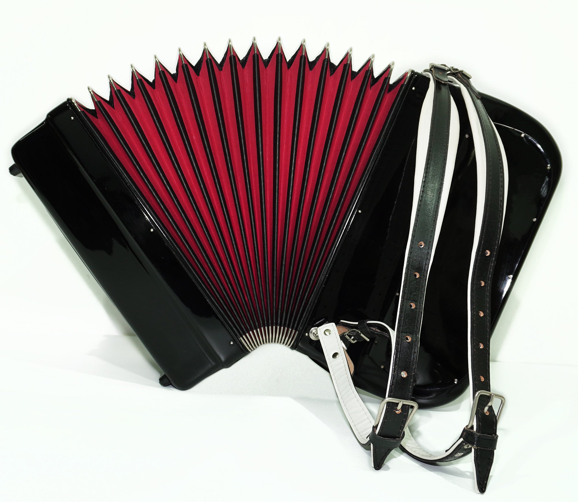 Royal Standard Button Accordion 96 Bass, made in Germany, C Griff Concert Akkordeon Lightweight, with Straps and Hard Case, 2547