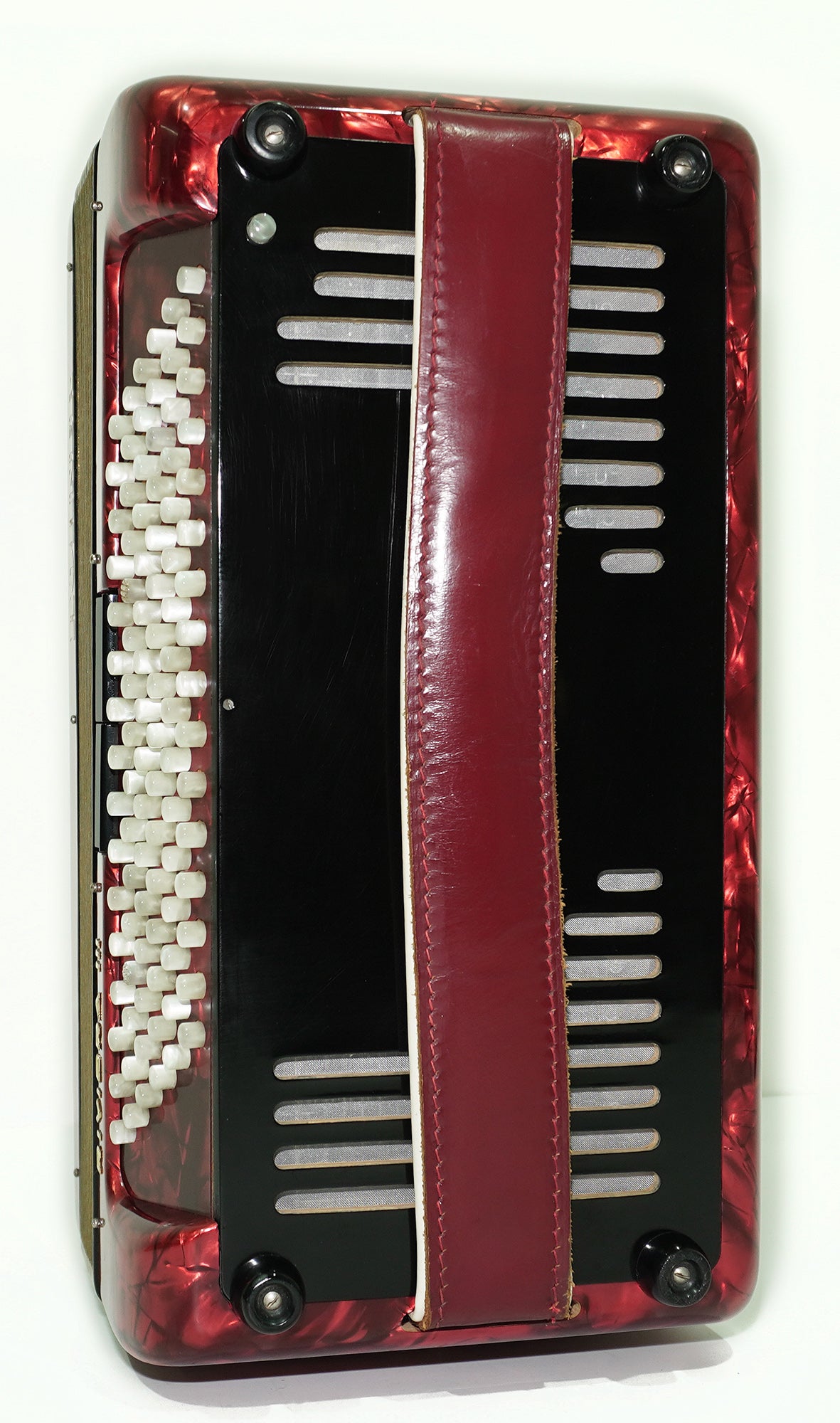 Vintage Hohner Riviera III 5 Row Button Accordion Bayan made in Germany, C System, New Straps and Hard Case, Original Accordeone de Botones, 2534