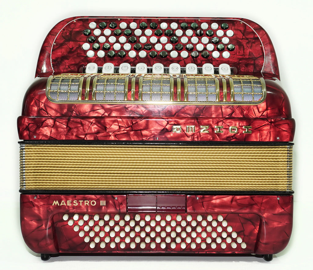 Hohner Maestro III 5 Row Lightweight Button Accordion Bayan 96 Bass made in Germany, C System, New Straps, Original Accordeone de Botones, 2553