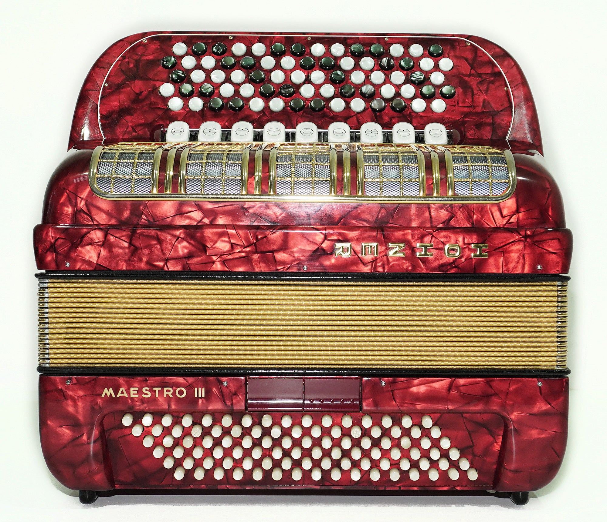 Hohner Maestro III 5 Row Lightweight Button Accordion Bayan 96 Bass made in Germany, C System, New Straps, Original Accordeone de Botones, 2553