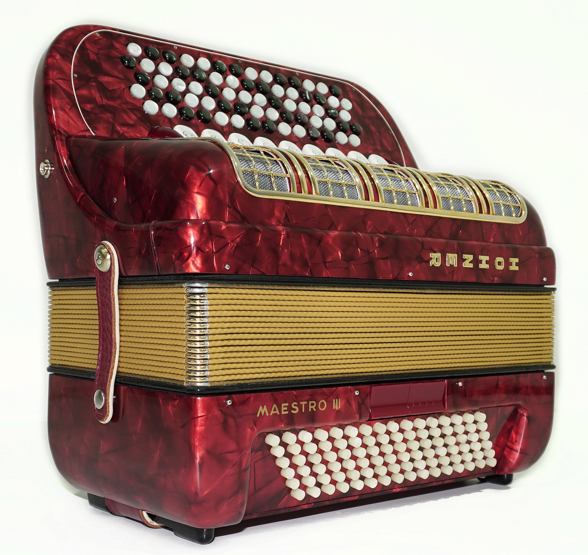 Hohner Maestro III 5 Row Lightweight Button Accordion Bayan 96 Bass made in Germany, C System, New Straps, Original Accordeone de Botones, 2553