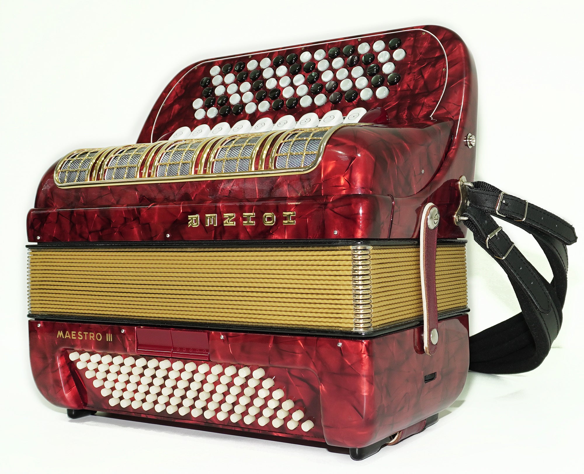 Hohner Maestro III 5 Row Lightweight Button Accordion Bayan 96 Bass made in Germany, C System, New Straps, Original Accordeone de Botones, 2553