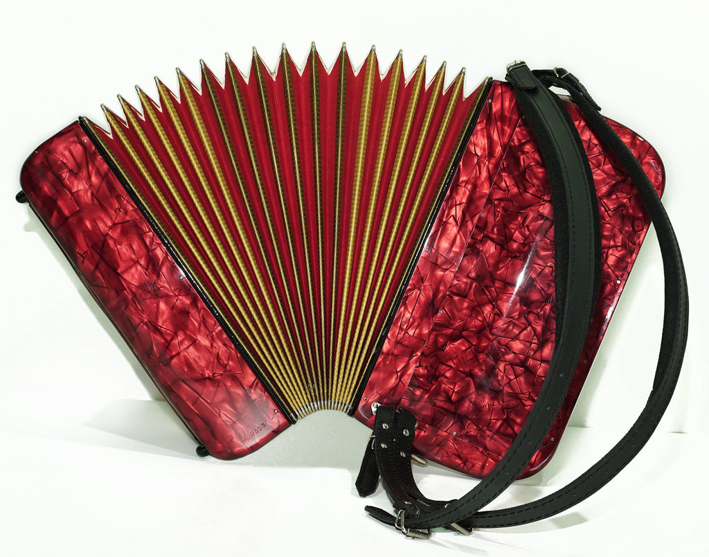 Hohner Maestro III 5 Row Lightweight Button Accordion Bayan 96 Bass made in Germany, C System, New Straps, Original Accordeone de Botones, 2553