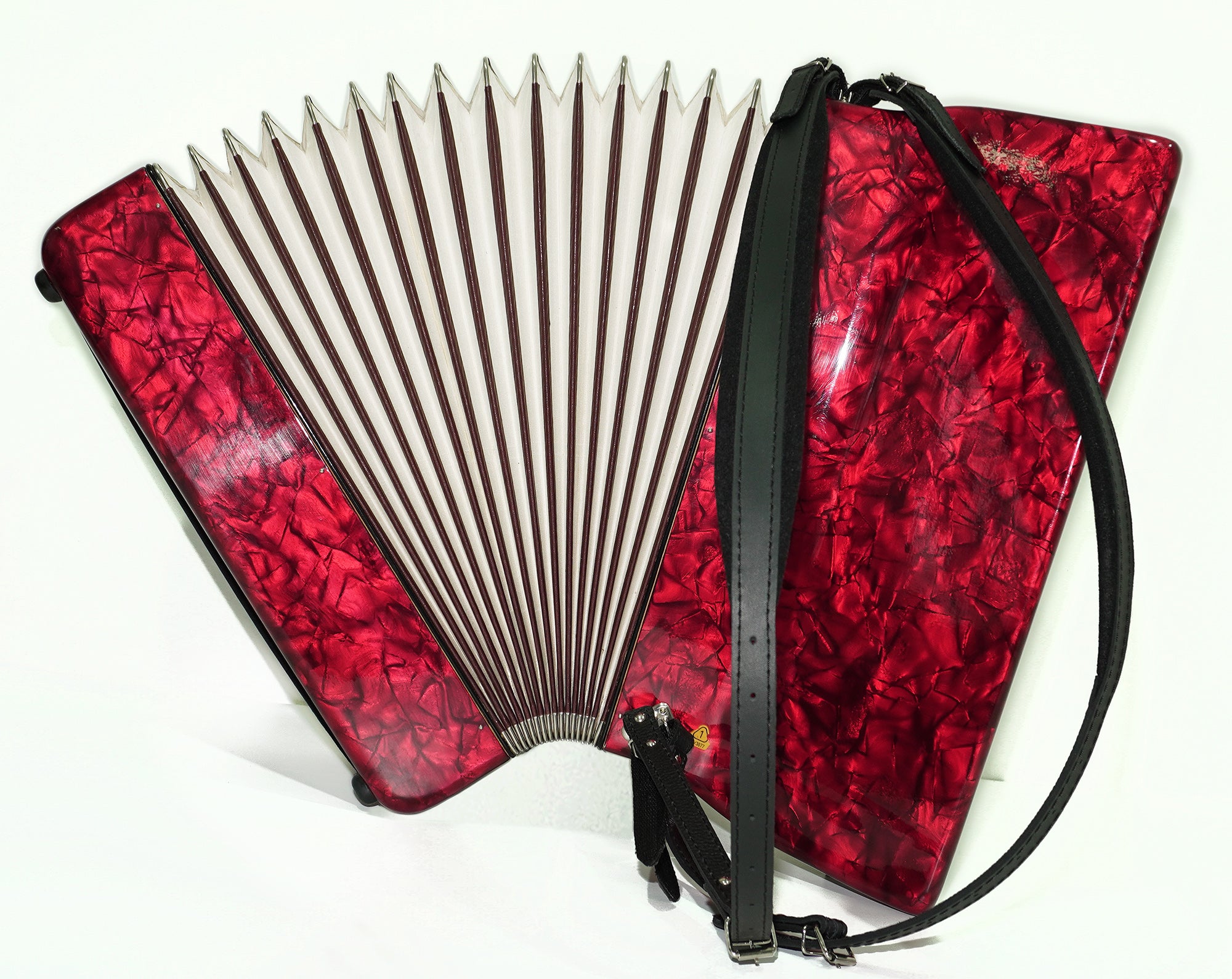 Original Weltmeister Accordion 120 Bass made in Germany, New Straps and Soft Case for Gift, Vintage Keyboard Piano Accordian Musical Instrument, 2541