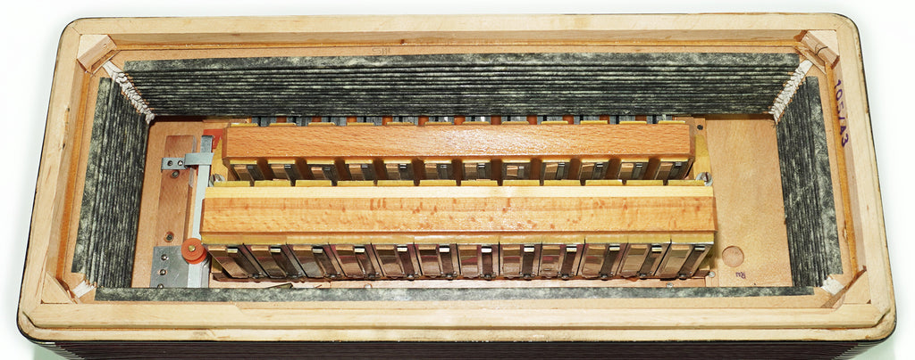Original Weltmeister Accordion 120 Bass made in Germany, New Straps and Soft Case for Gift, Vintage Keyboard Piano Accordian Musical Instrument, 2541