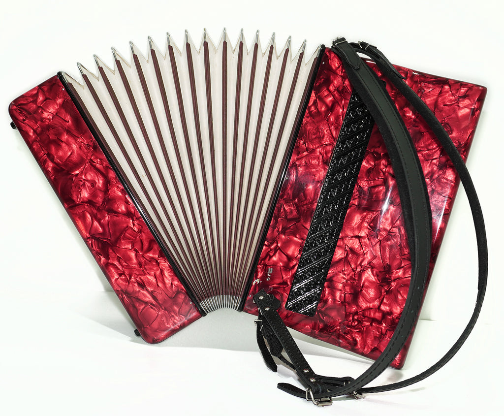 Weltmeister Consona Cassotto Piano Accordion, made in Germany, 96 Bass Buttons, New Straps, Soft Case, Quality Musical Instrument Keyboard Accordian, 2545