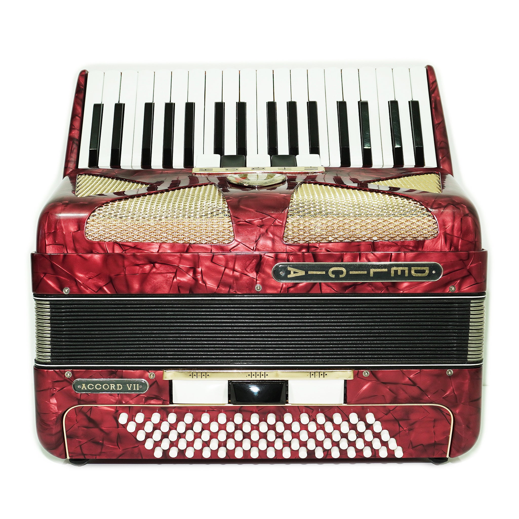 Vintage Lignatone Delicia Accord VII Piano Accordion 80 Bass, made in Czechoslovakia, New Straps, Original Keyboard Musical Instrument, 2552