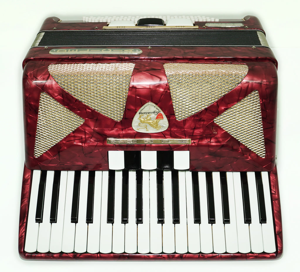 Vintage Lignatone Delicia Accord VII Piano Accordion 80 Bass, made in Czechoslovakia, New Straps, Original Keyboard Musical Instrument, 2552