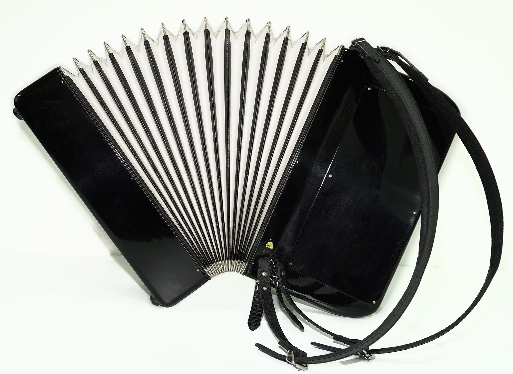 Weltmeister Grandina 5 Row Button Accordion 120 Bass, B Griff, made in Germany, Concert Bayan with New Straps and Soft Case, Professional Bayan Accordian for Adults, 2555