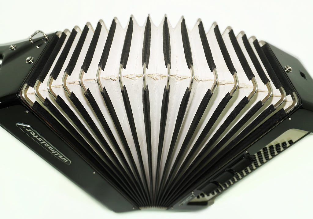 Weltmeister Stella Accordion 80 Bass made in Germany, New Straps and Soft Case for Gift, Vintage Keyboard Piano Accordian Musical Instrument, 2559