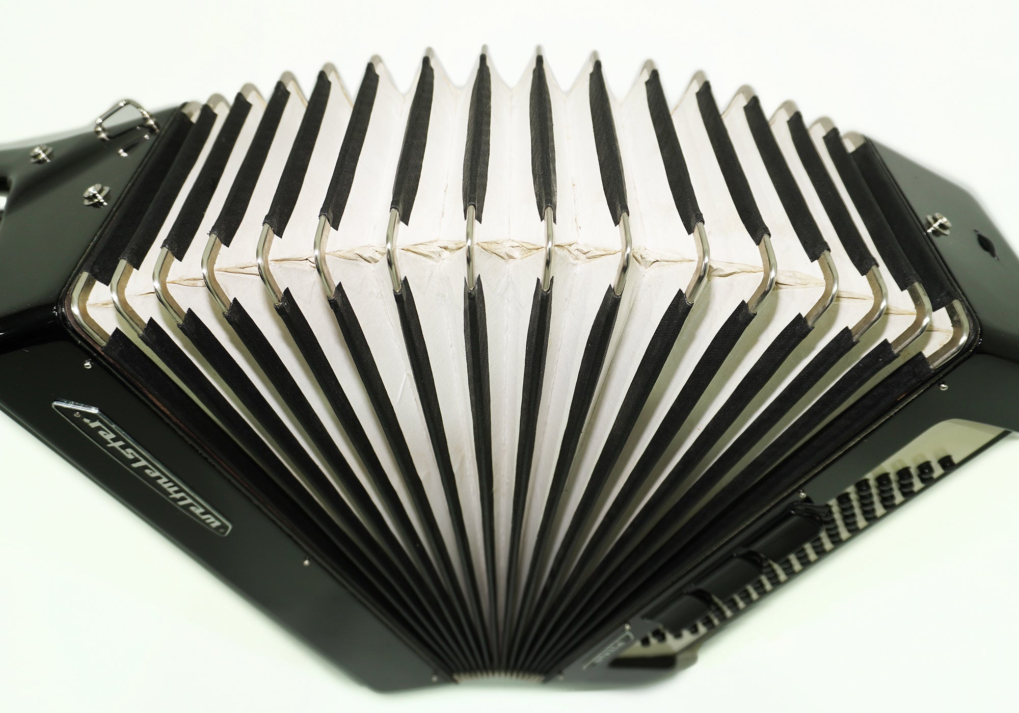 Weltmeister Stella Accordion 80 Bass made in Germany, New Straps and Soft Case for Gift, Vintage Keyboard Piano Accordian Musical Instrument, 2559