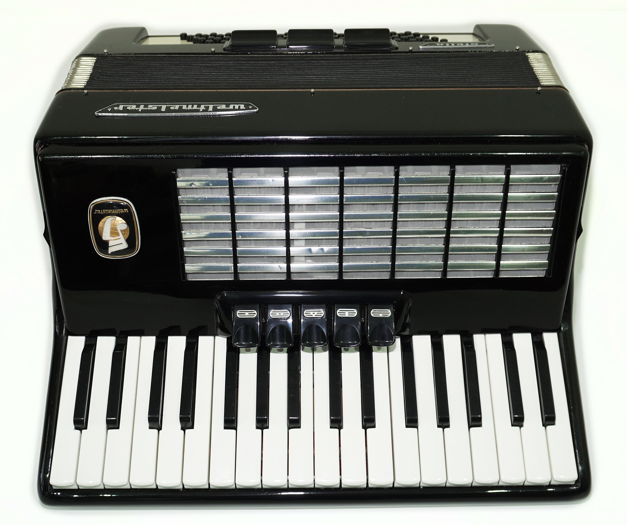 Weltmeister Stella Accordion 80 Bass made in Germany, New Straps and Soft Case for Gift, Vintage Keyboard Piano Accordian Musical Instrument, 2559