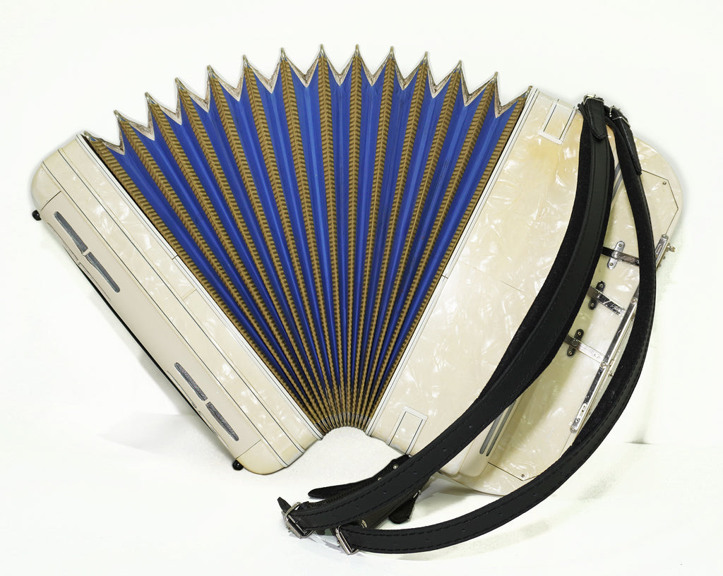 Vintage Hohner Artiste IV, 4 Rows Button Accordion, made in Germany, Rare Original Akkordeon, New Straps, Rich and Powerful Sound, 2560