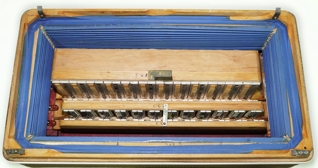 Vintage Hohner Artiste IV, 4 Rows Button Accordion, made in Germany, Rare Original Akkordeon, New Straps, Rich and Powerful Sound, 2560