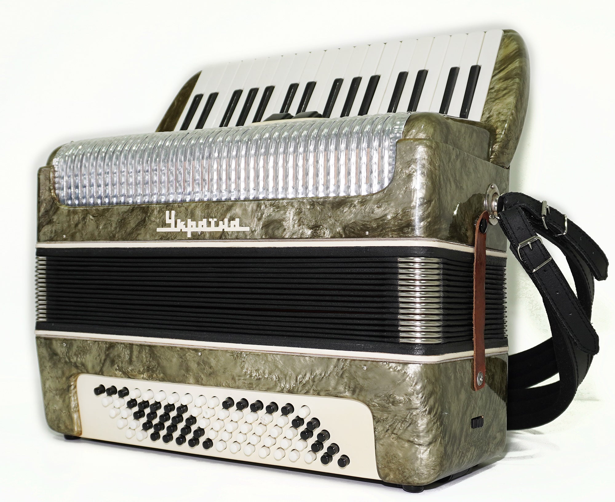Ukraine Piano Accordion 80 Bass Buttons, New Straps, Lightweight Keyboard Accordian, Folk Musical Instrument, Wonderful sound, 2593