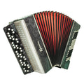 Bayan 3 Row Button Accordion Kreminne 120 Bass, Folk Accordian Harmonica, Garmoshka, with New Straps, Squeezebox, Old Soviet Bayan in Tune, 2575