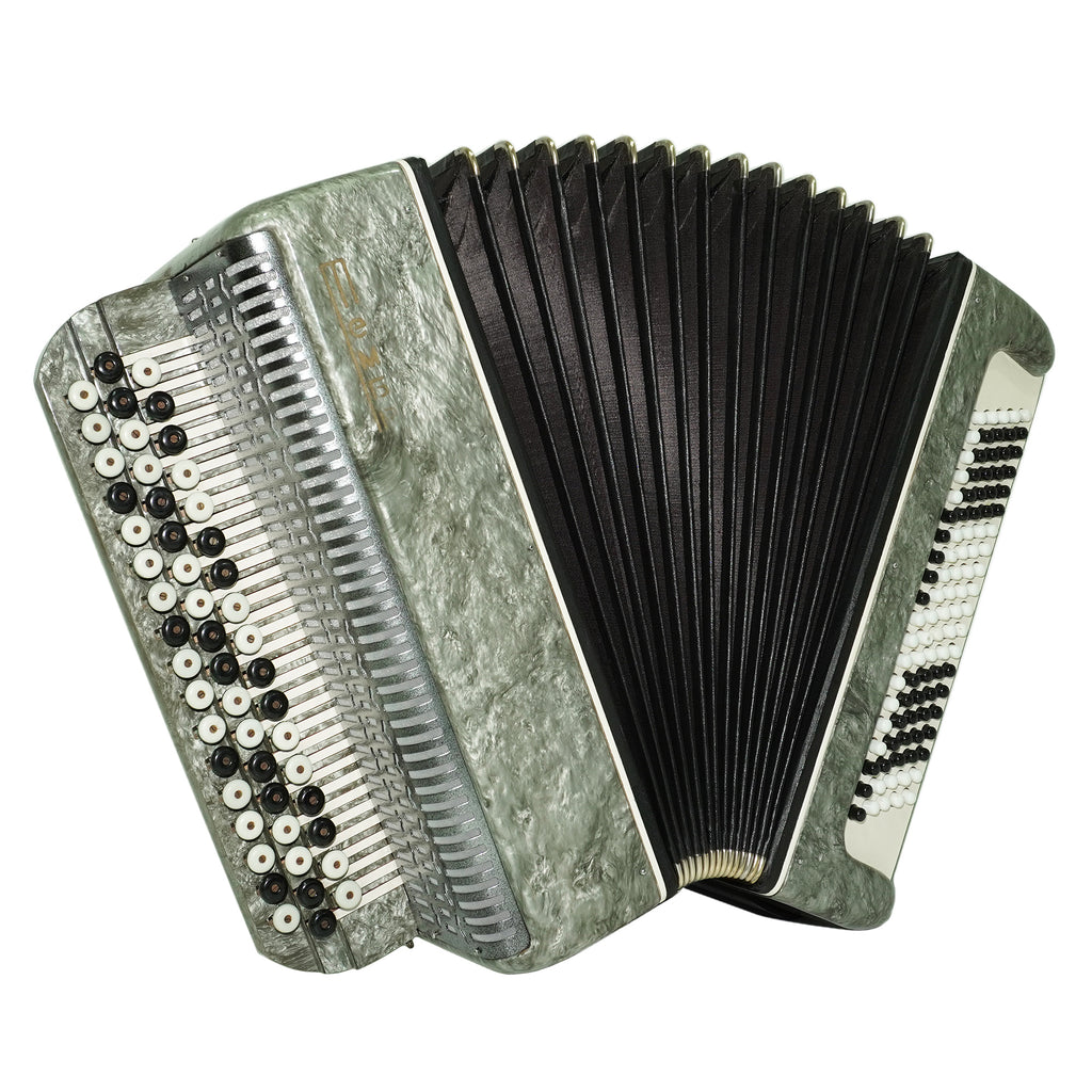 Russian Bayan Tembr, Button Accordion Instrument, 100 Bass Buttons, New Straps, Concertina Stradella B System, Soviet Harmonica in Tune, 2629