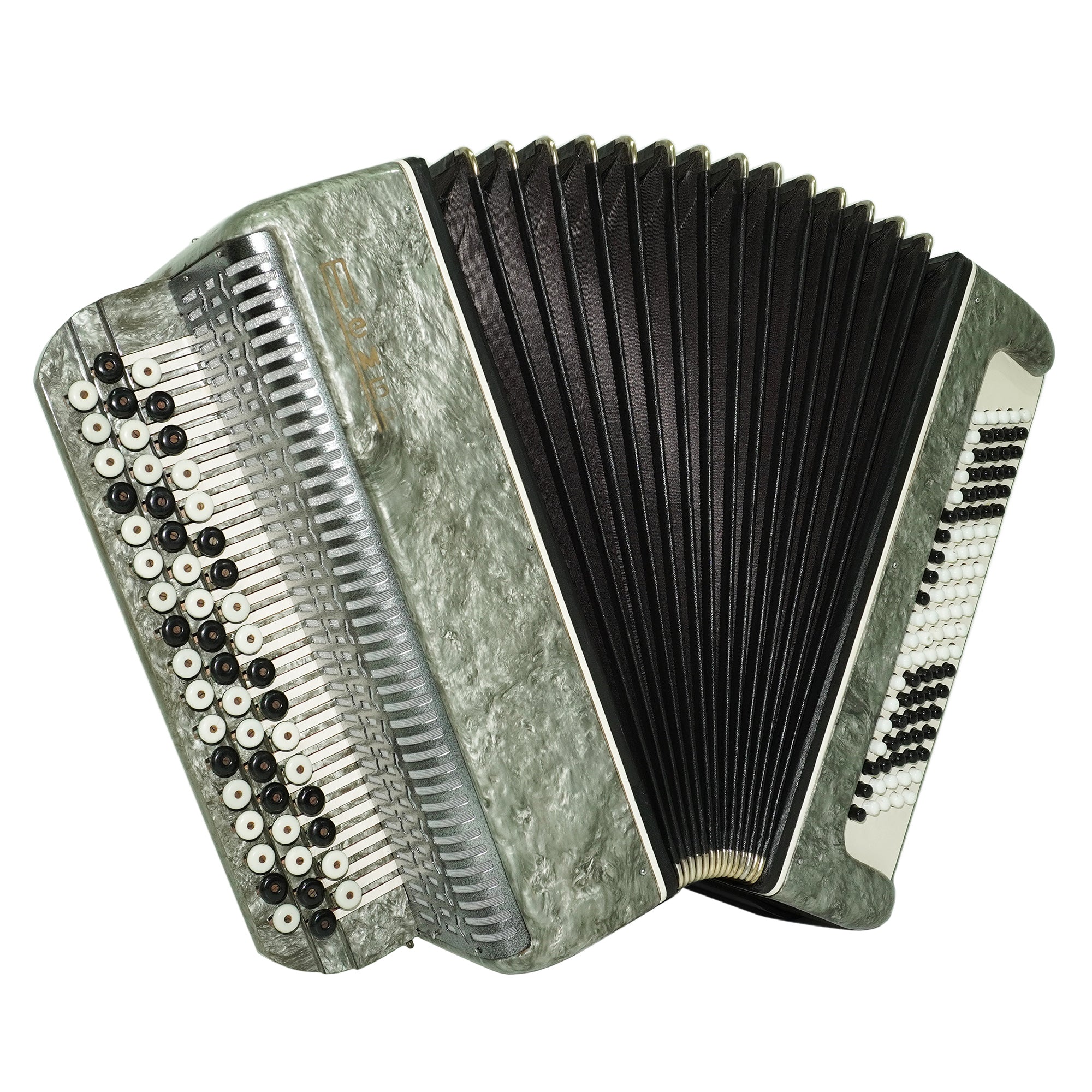Russian Bayan Tembr, Button Accordion Instrument, 100 Bass Buttons, New Straps, Concertina Stradella B System, Soviet Harmonica in Tune, 2629