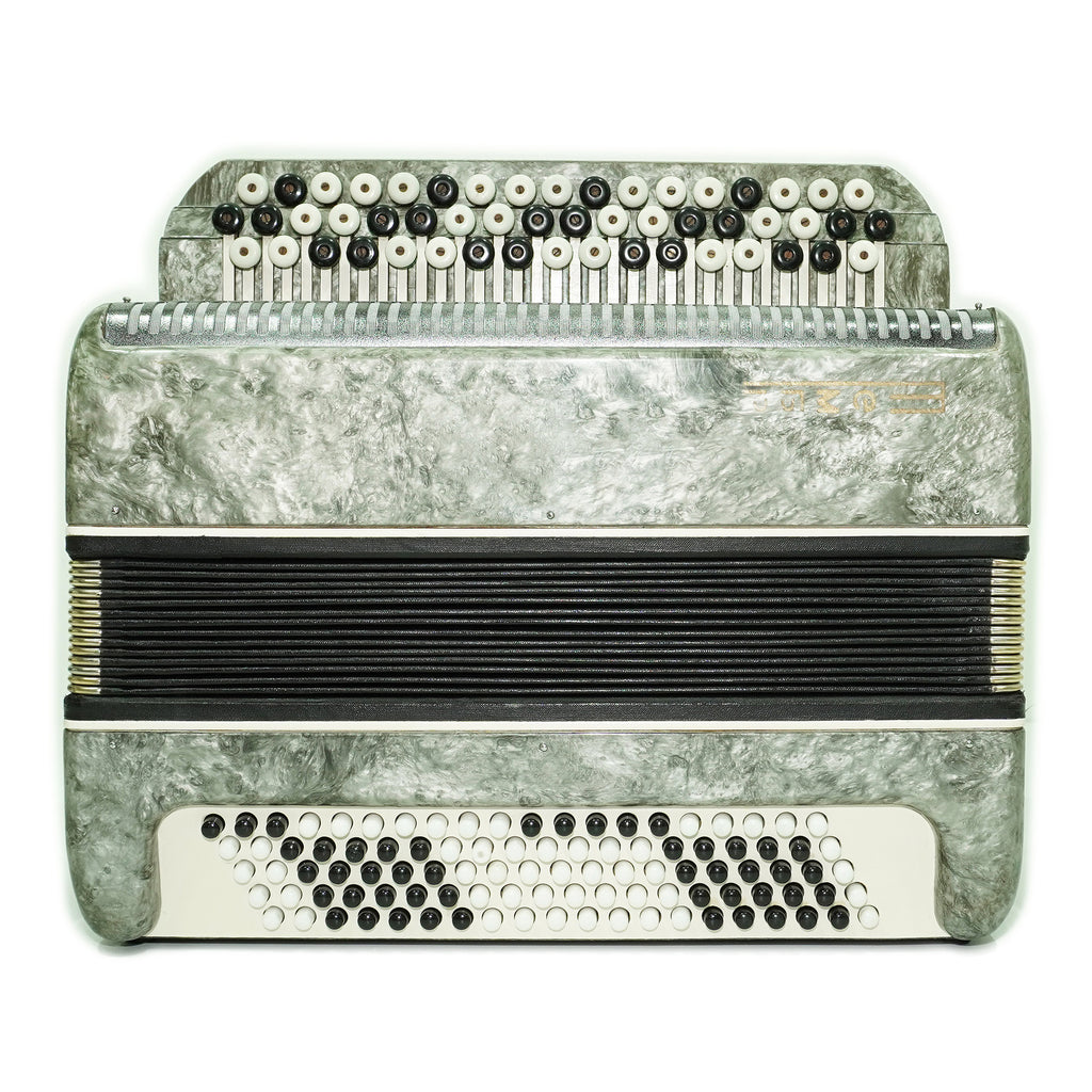 Russian Bayan Tembr, Button Accordion Instrument, 100 Bass Buttons, New Straps, Concertina Stradella B System, Soviet Harmonica in Tune, 2629