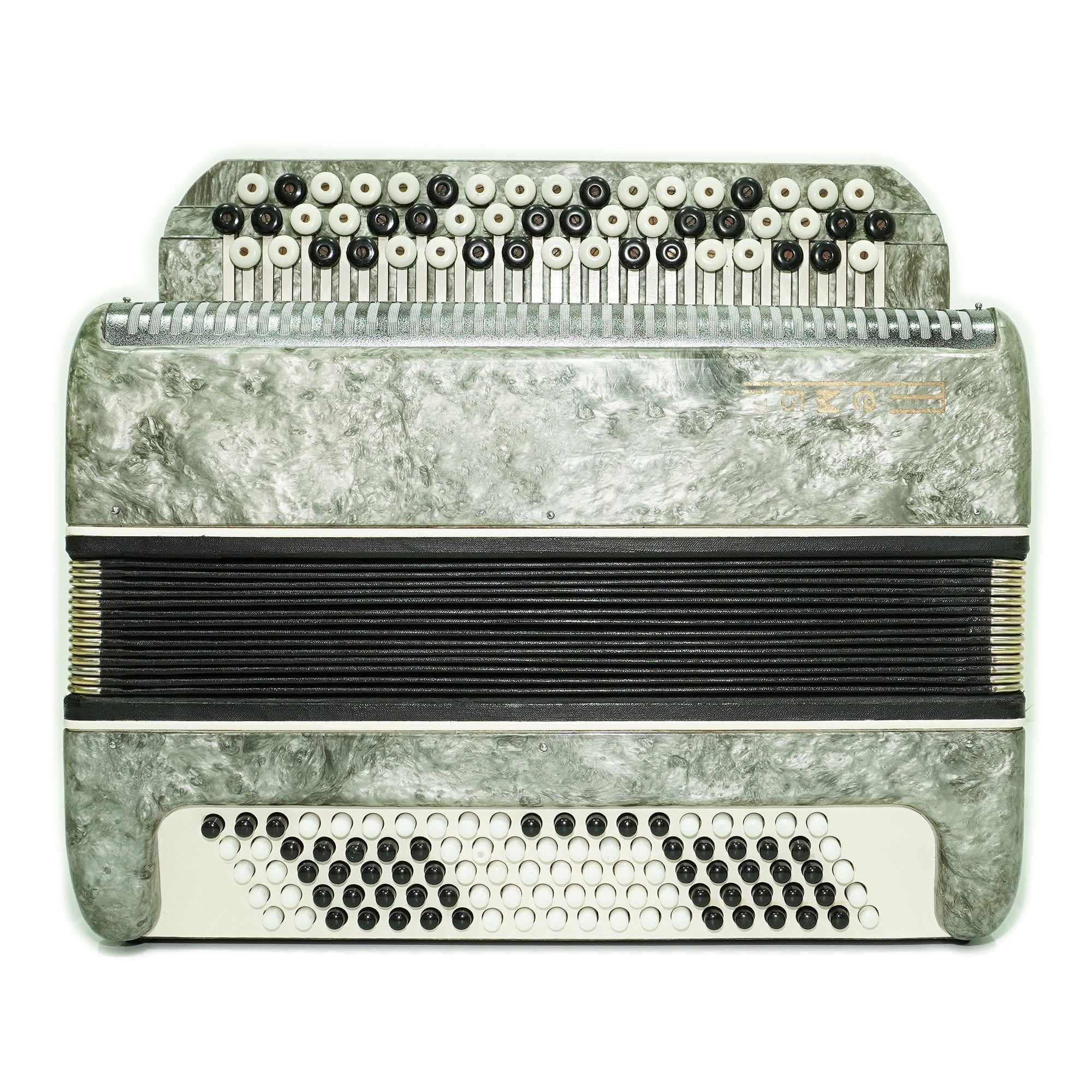 Russian Bayan Tembr, Button Accordion Instrument, 100 Bass Buttons, New Straps, Concertina Stradella B System, Soviet Harmonica in Tune, 2629