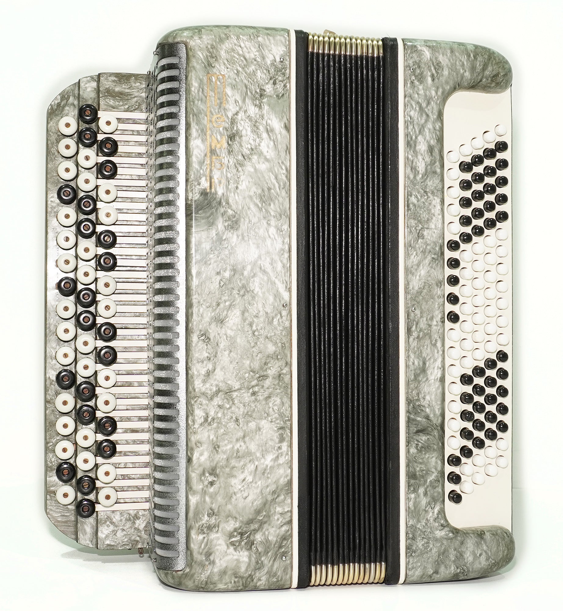 Russian Bayan Tembr, Button Accordion Instrument, 100 Bass Buttons, New Straps, Concertina Stradella B System, Soviet Harmonica in Tune, 2629