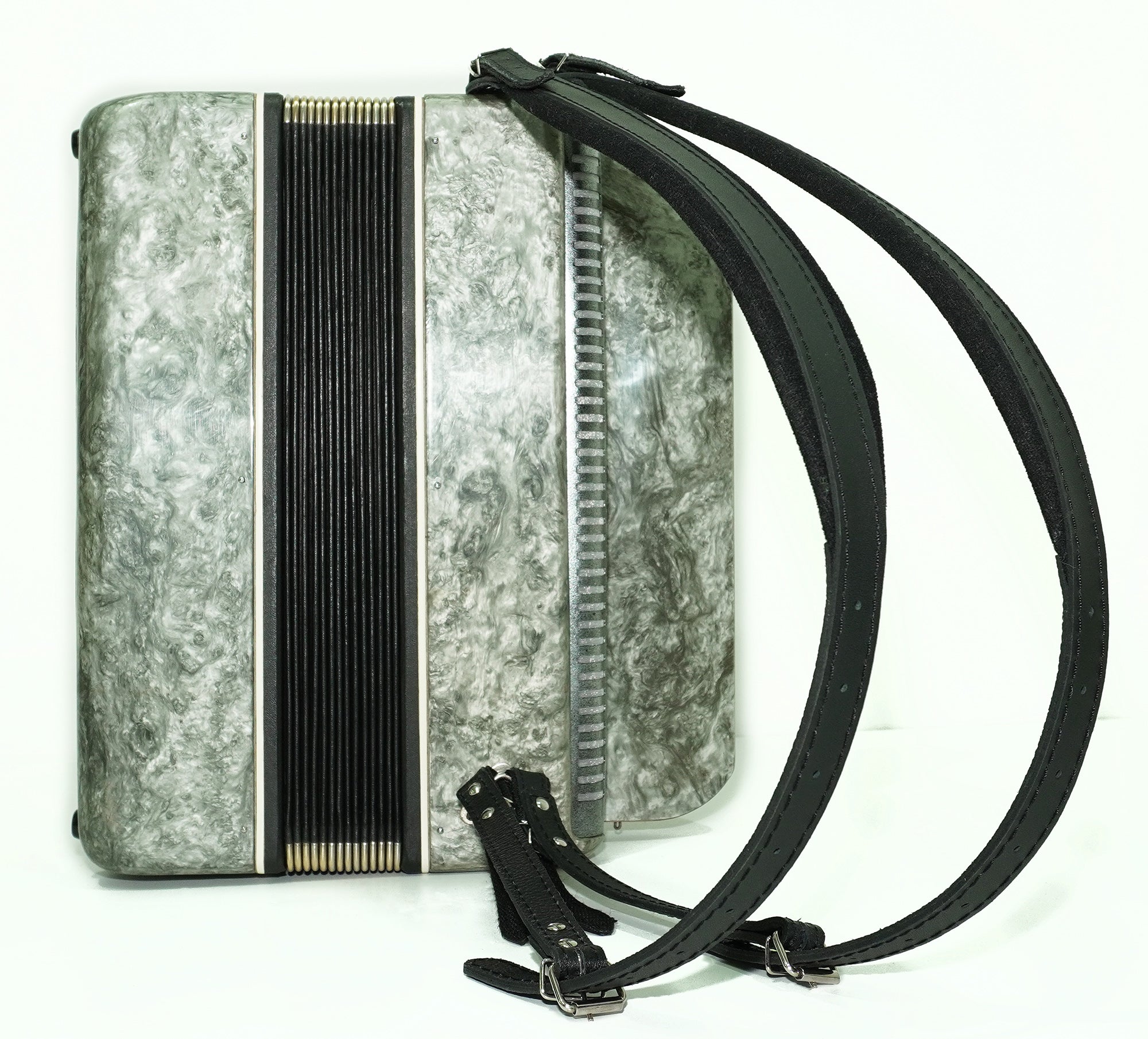 Russian Bayan Tembr, Button Accordion Instrument, 100 Bass Buttons, New Straps, Concertina Stradella B System, Soviet Harmonica in Tune, 2629