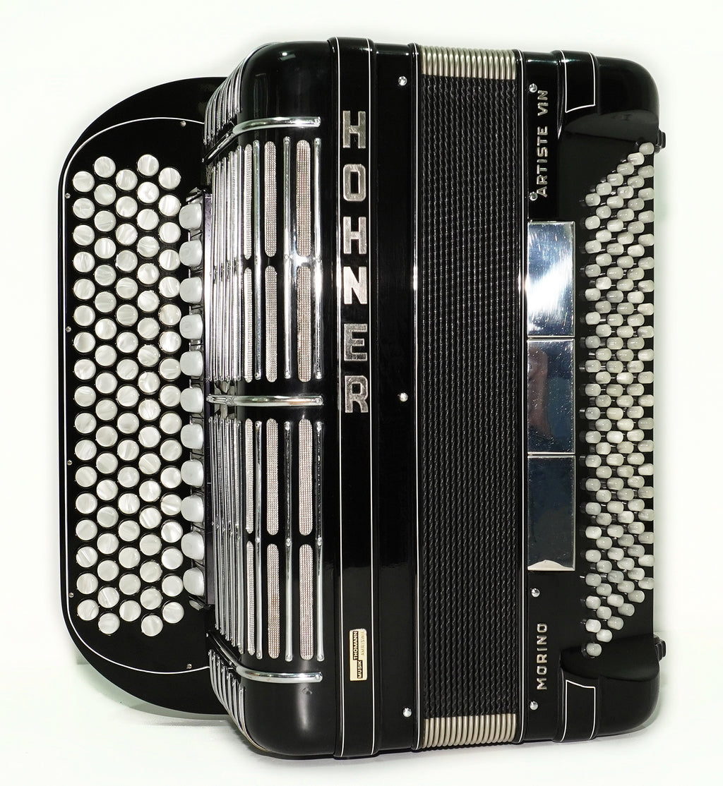 Hohner Morino Artiste VI N Button Accordion 120 Bass, C Griff, made in Germany, Straps and Hard Case, 5 Rows Fisarmonica Knopfakkordeon, 2573