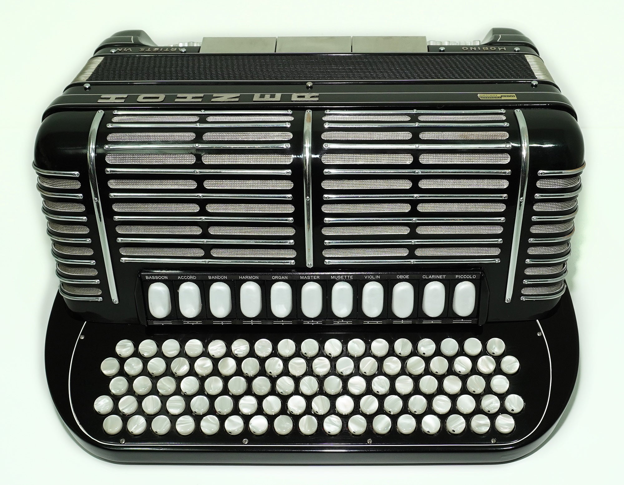 Hohner Morino Artiste VI N Button Accordion 120 Bass, C Griff, made in Germany, Straps and Hard Case, 5 Rows Fisarmonica Knopfakkordeon, 2573