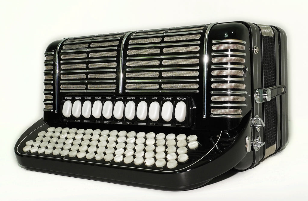 Hohner Morino Artiste VI N Button Accordion 120 Bass, C Griff, made in Germany, Straps and Hard Case, 5 Rows Fisarmonica Knopfakkordeon, 2573
