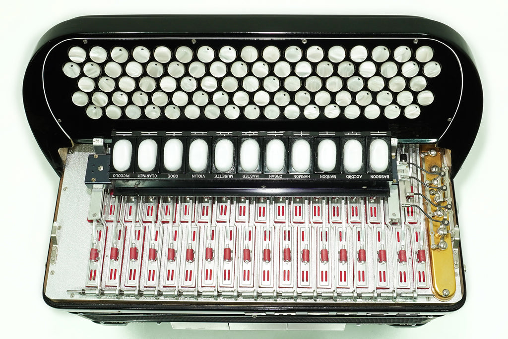 Hohner Morino Artiste VI N Button Accordion 120 Bass, C Griff, made in Germany, Straps and Hard Case, 5 Rows Fisarmonica Knopfakkordeon, 2573
