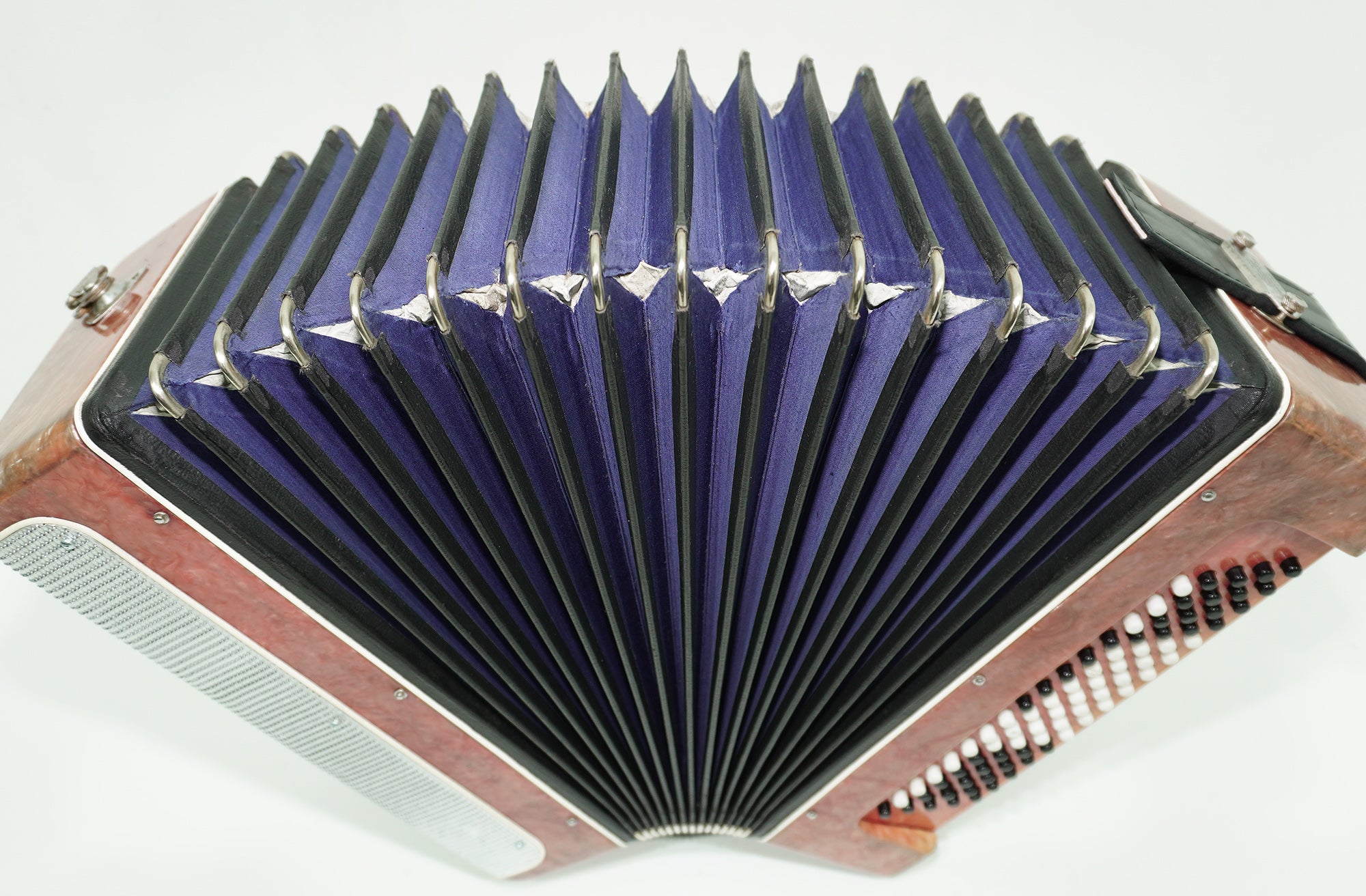 Bayan Lightweight 3 Row Button Accordion Vostok, with New Straps, 80 Bass buttons, Soviet Garmoshka in Tune, 2594