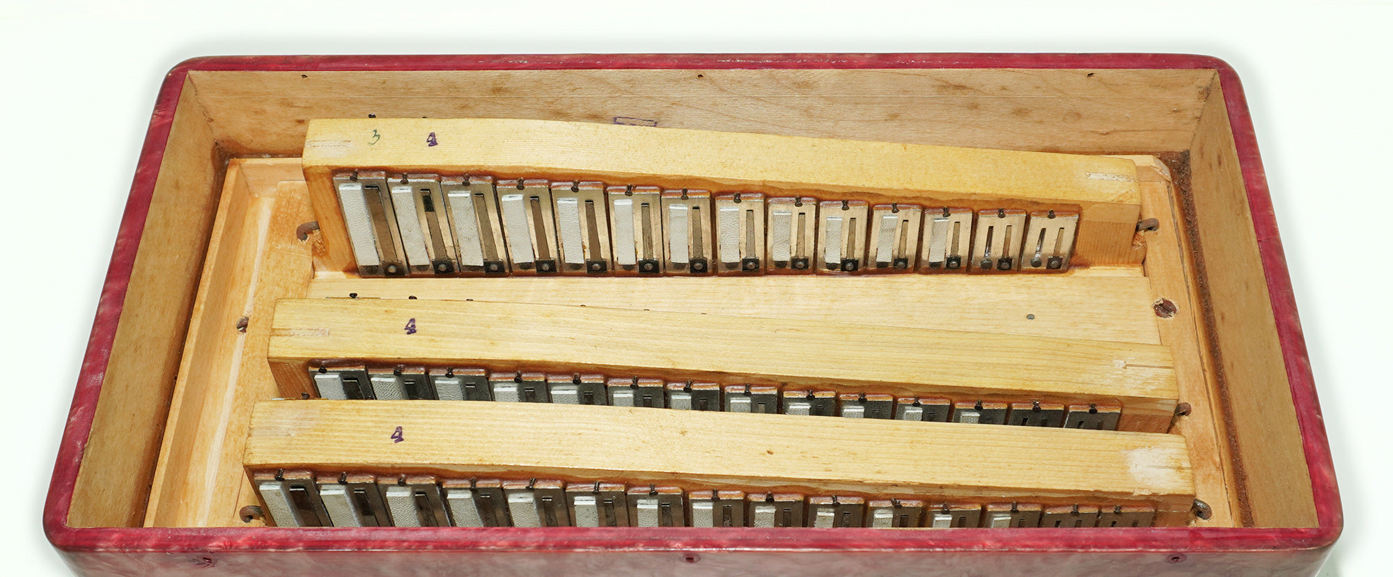 Bayan Lightweight 3 Row Button Accordion Vostok, with New Straps, 80 Bass buttons, Soviet Garmoshka in Tune, 2594