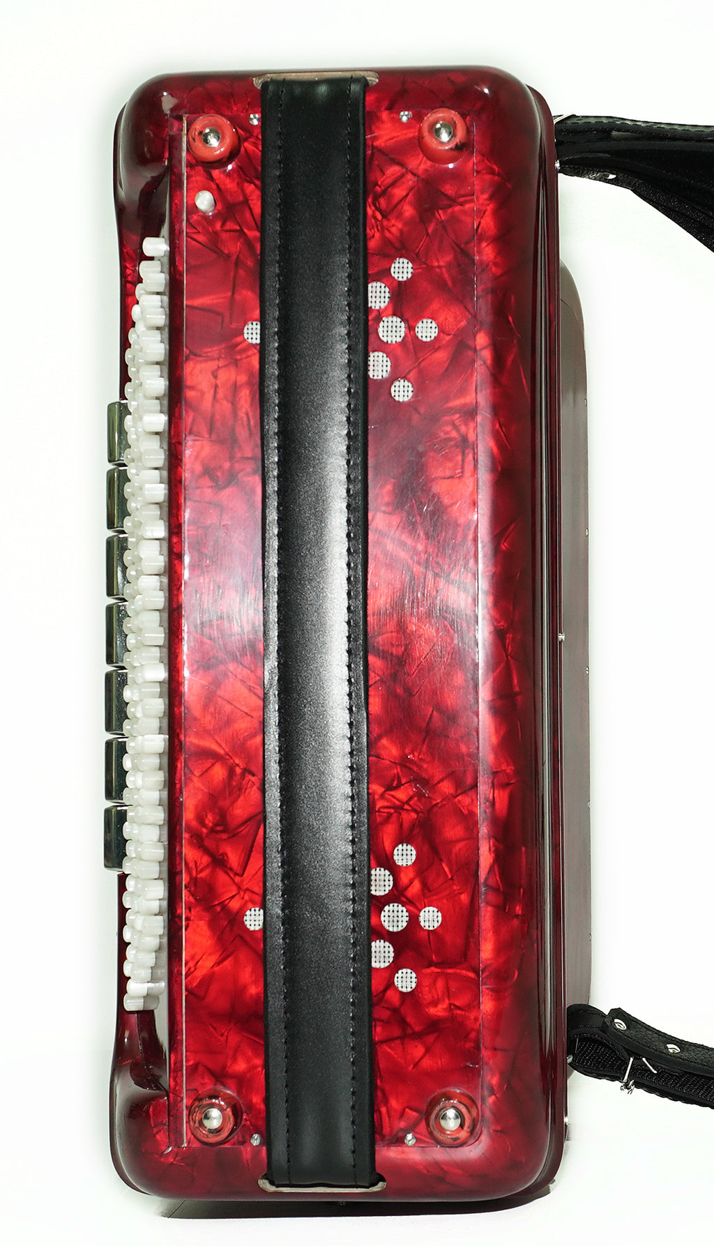 Paolo Soprani 5 Rows Button Accordion made in Italy, C Griff Professional Concert Accordeone de Botones, Straps and Hard Case, 2591