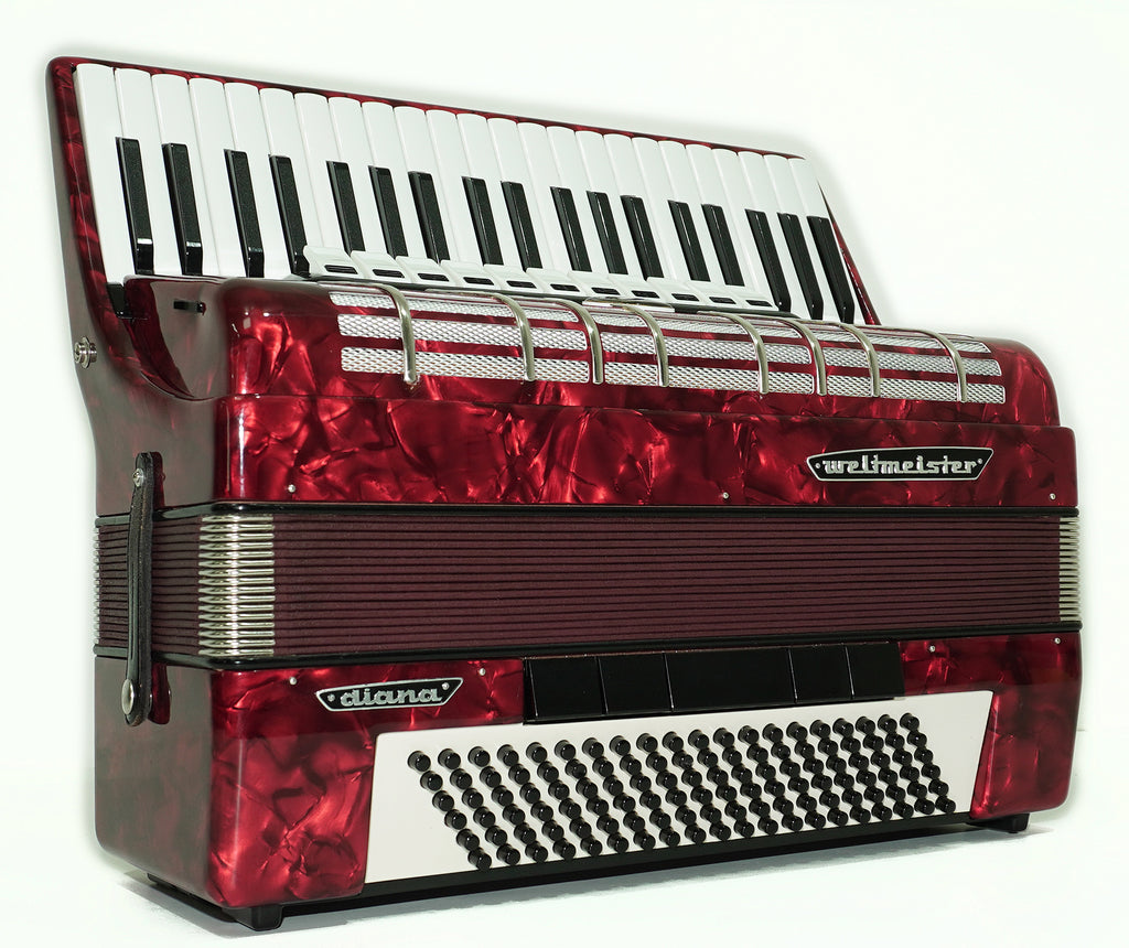 Full Size Weltmeister Diana Accordion 120 Bass, made in Germany, Straps and Hard Case, Original Keyboard Piano Accordian, 2605