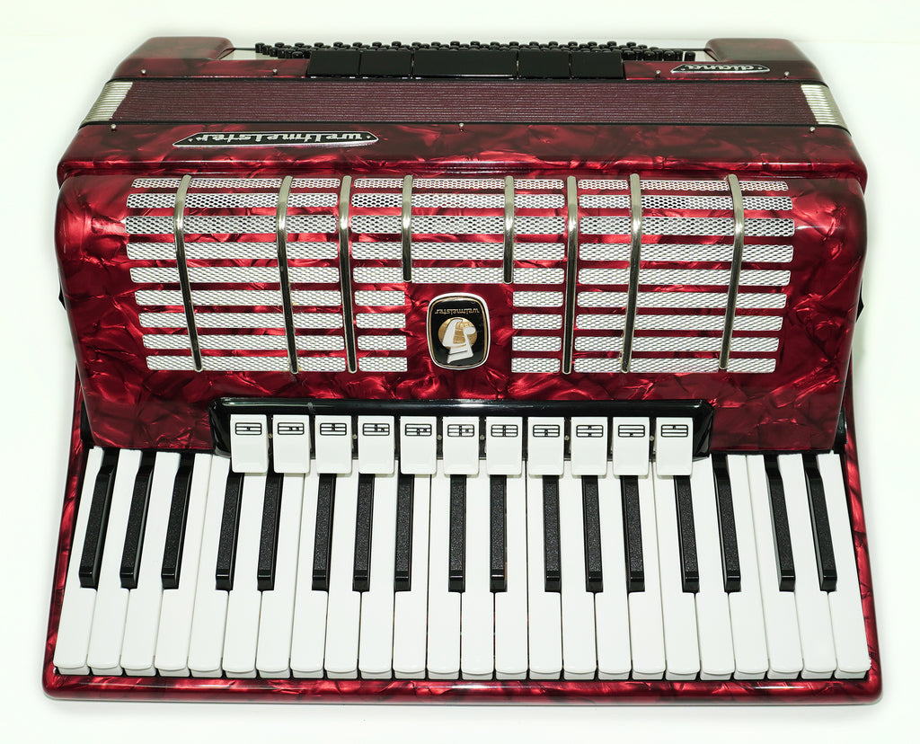 Full Size Weltmeister Diana Accordion 120 Bass, made in Germany, Straps and Hard Case, Original Keyboard Piano Accordian, 2605