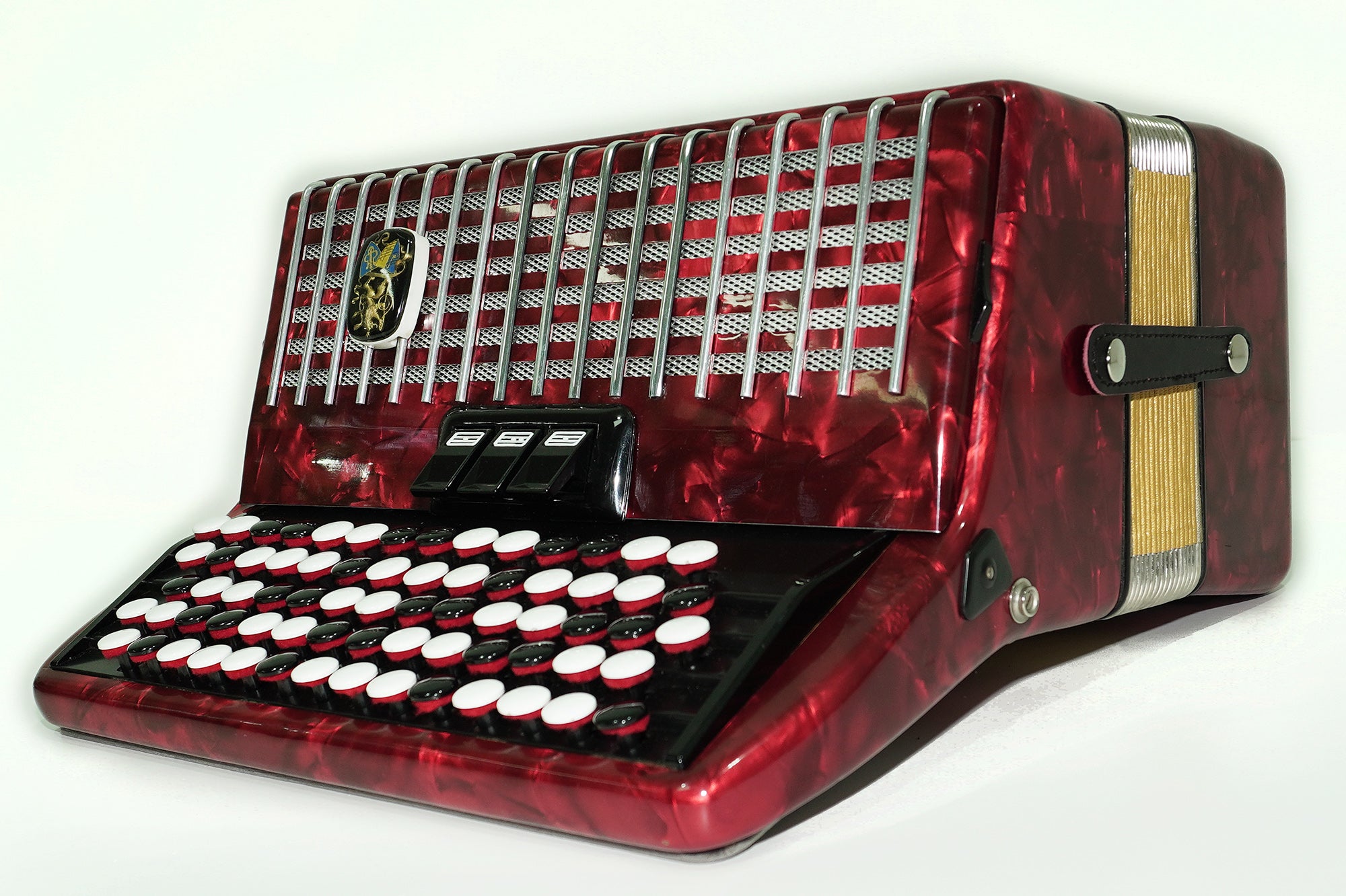 Weltmeister Toccata Converter 5 Row Button Accordion 60 Bass, Free Bass and Stradella, made in Germany, Lightweight Concert Bayan B Griff, 2592