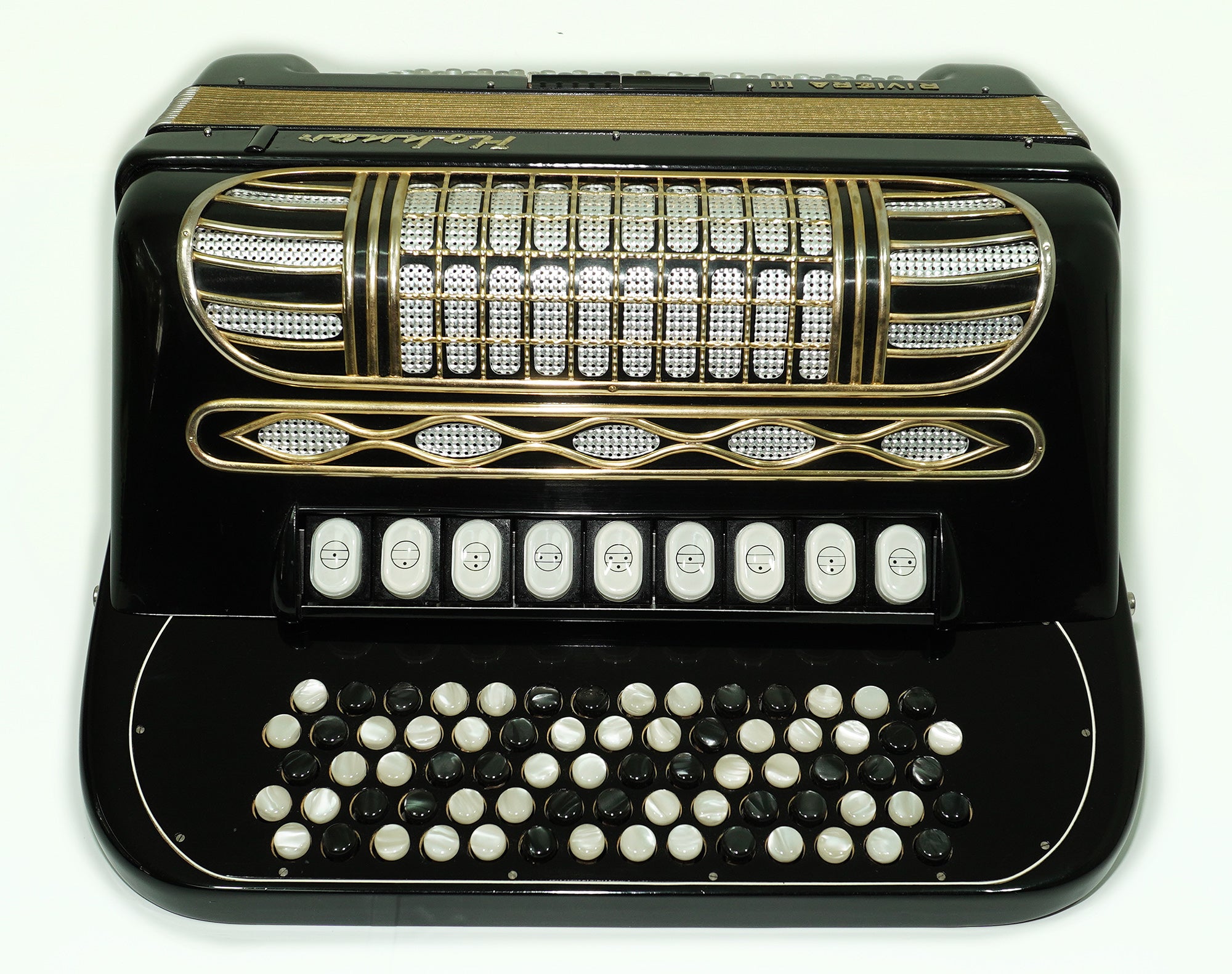 Hohner Riviera III B Griff Bayan Lightweight 5 Row Button Accordion 96 Bass made in Germany, Straps, Hard Case, Accordeone de Botones, 2603