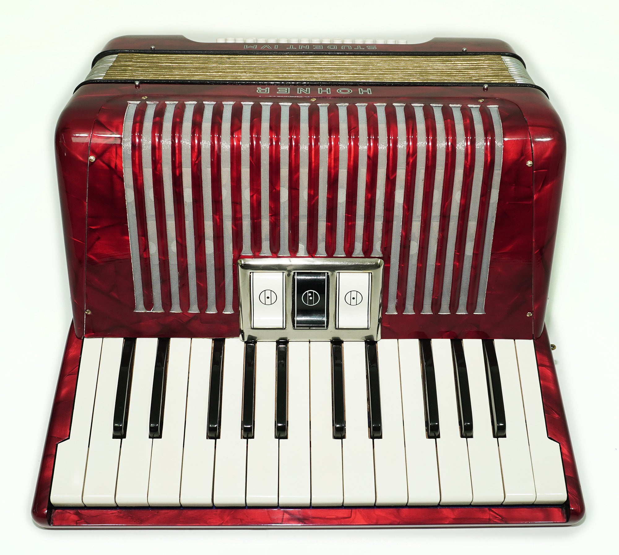 Hohner Student IVM Lightweight Piano Accordion 32 Bass, German Original Akkordeon Musical Instrument for Beginners Kids, New Straps, 2600